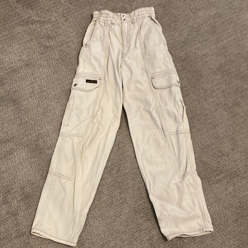Crème BDG jeans. High waisted and stretchy around waist.